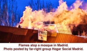 Madrid Mosque Fire Bomb